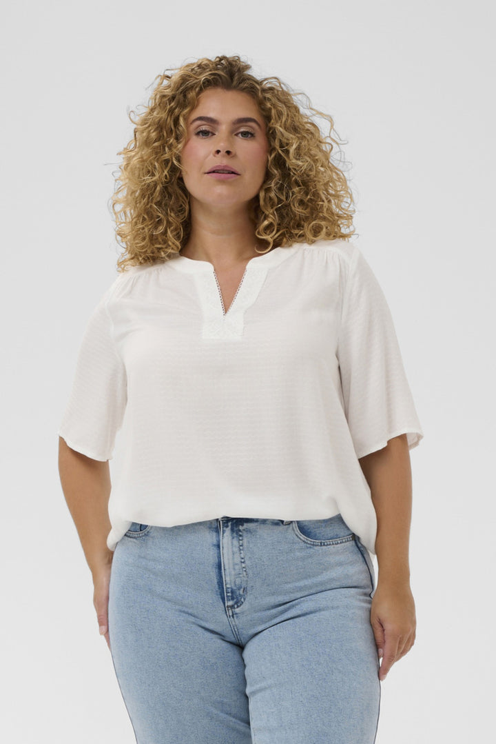 KCmina Lace Blouse - Chalk
