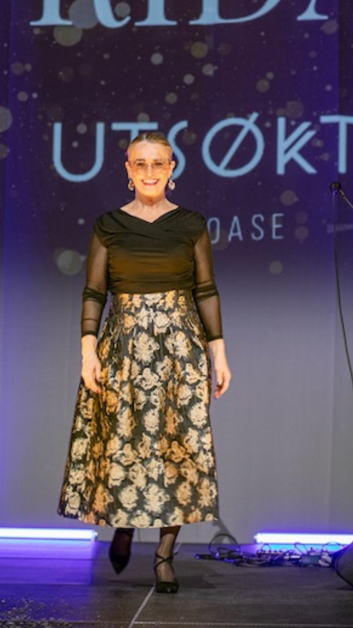 YANCIE SKIRT - FLOWER JACQUARD