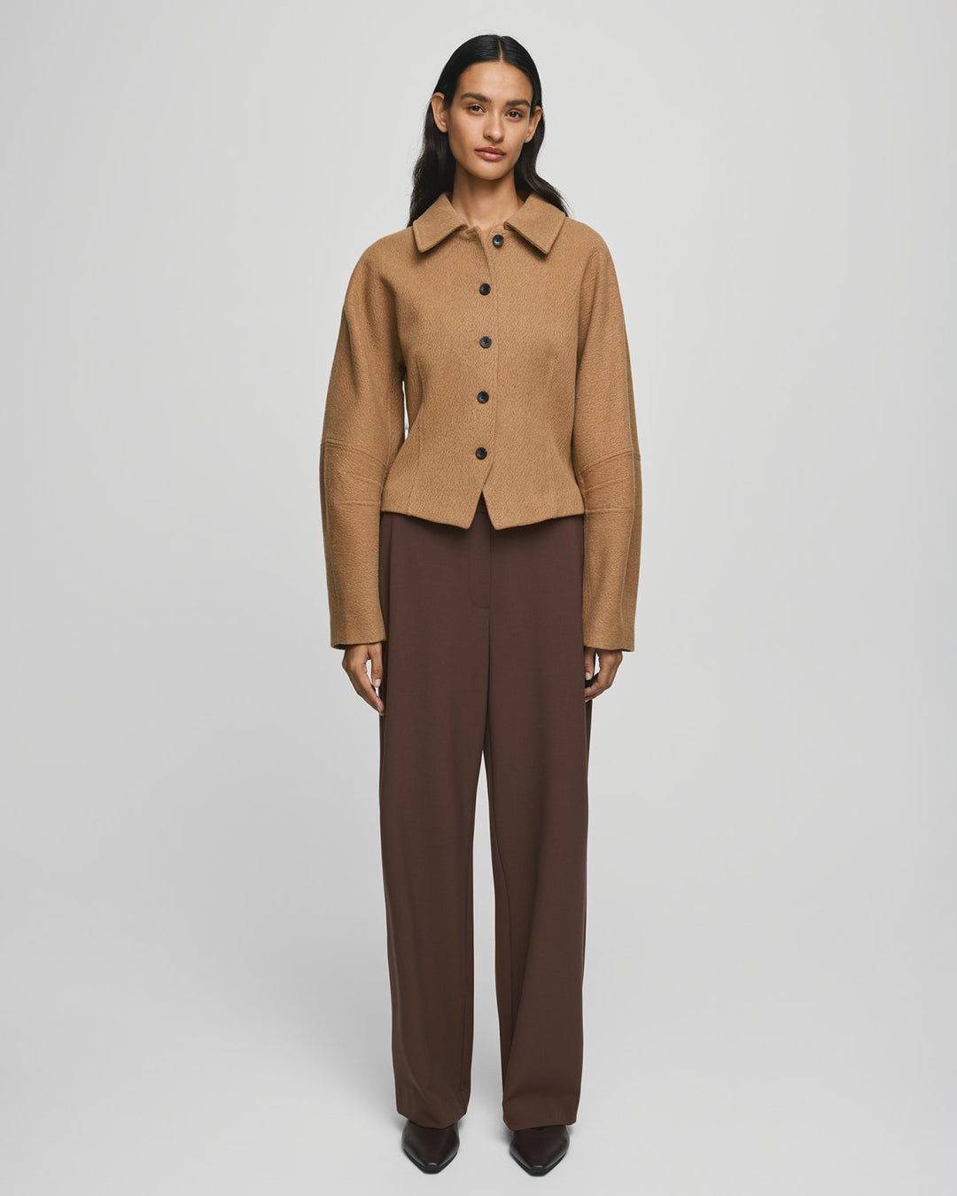 Macy Michelle HighWaist Wide Pant Long - Hot Fudge