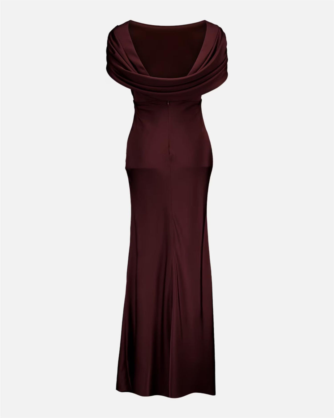 Amaris Heavy Satin Maxidress -  Deep Cherry