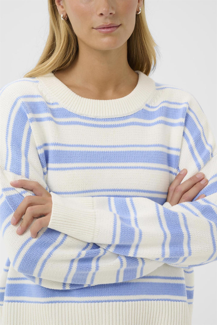Serafine Pullover - Hydrangea Trio Stripe