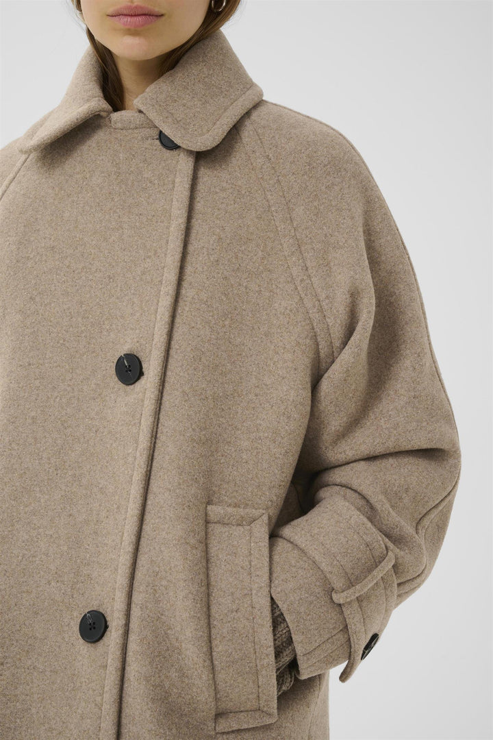 Thora Minona Coat R - Sandy Grey Melange