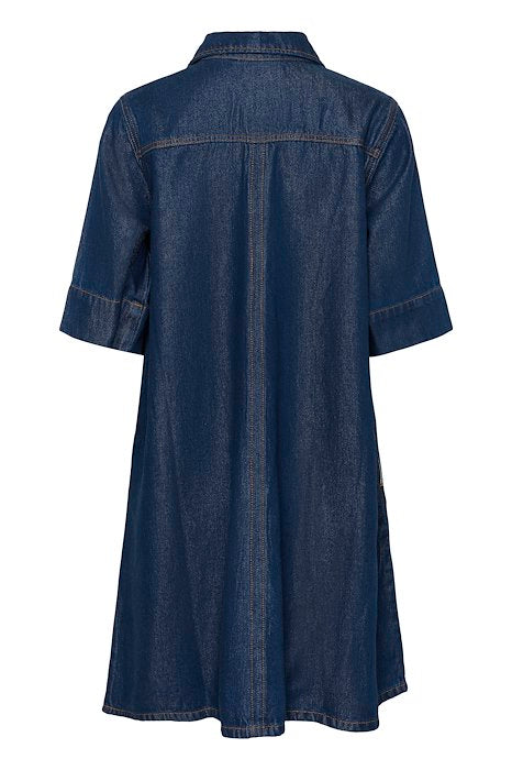 Malo 181 Short Zip-Dress - Dark Blue Un-Wash