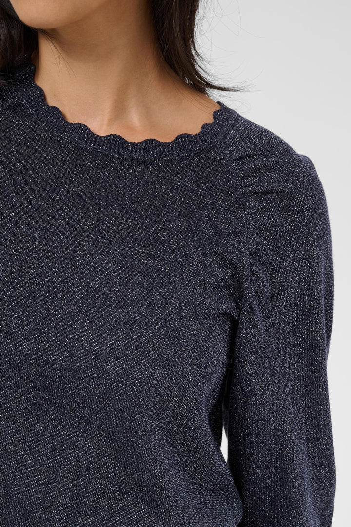 Dot Pullover - Navy with lurex