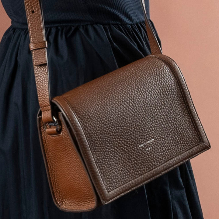 Sonti Crossbody Leather Bag - Cognac
