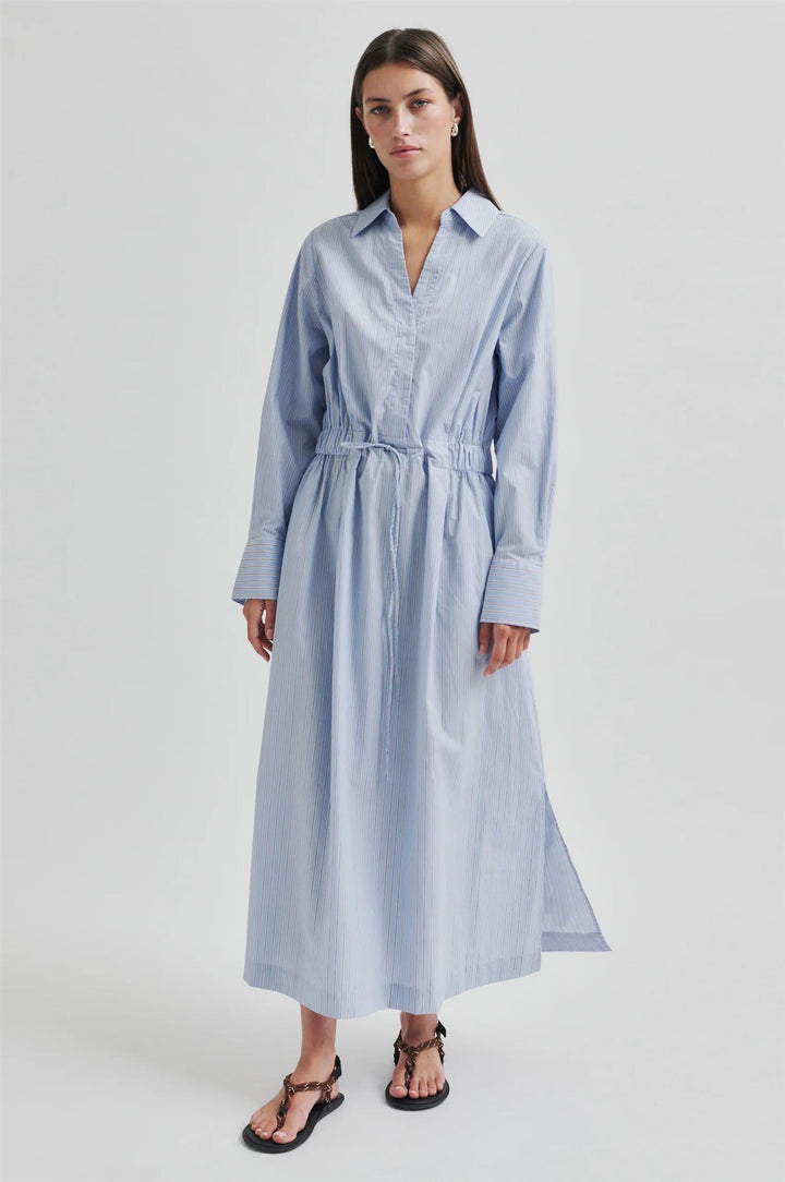 Alanis Dress - Light Blue Stripe