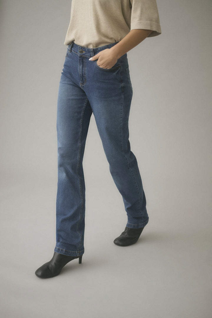 KAmaris Reg Fit Jeans - Medium blue denim