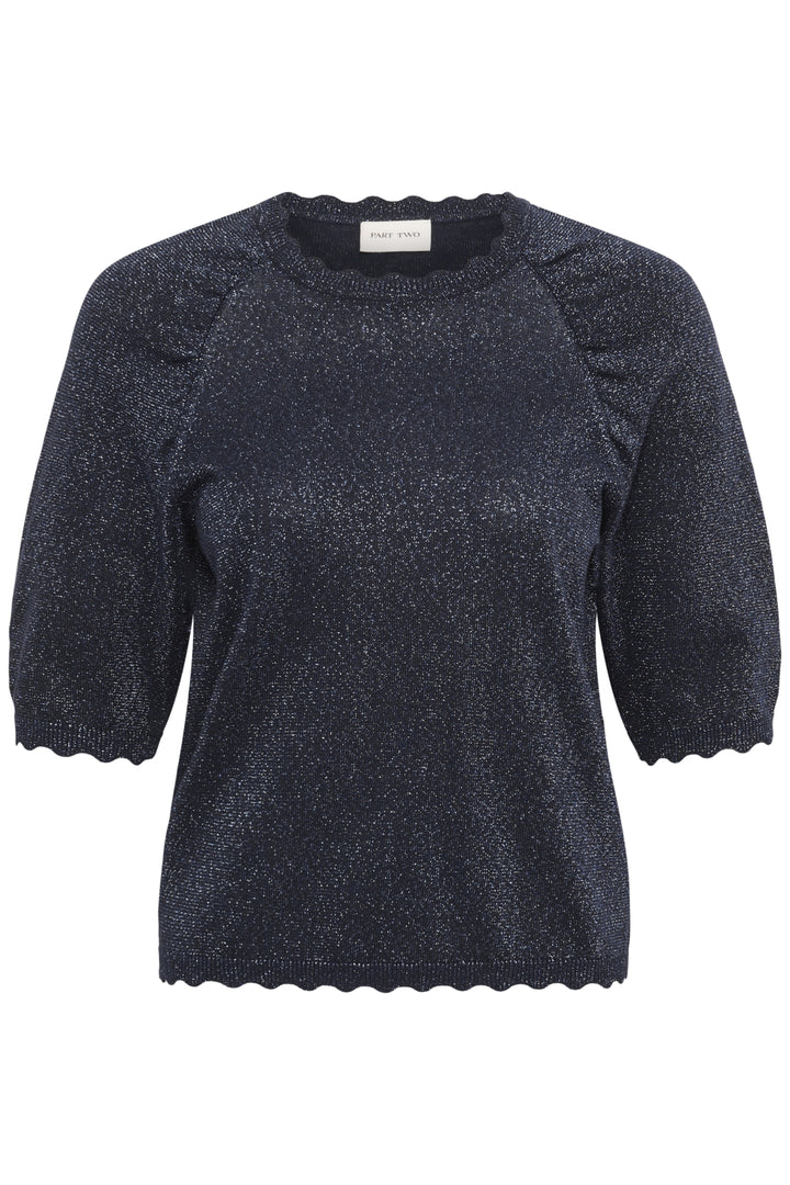 Dot Pullover - Navy with lurex