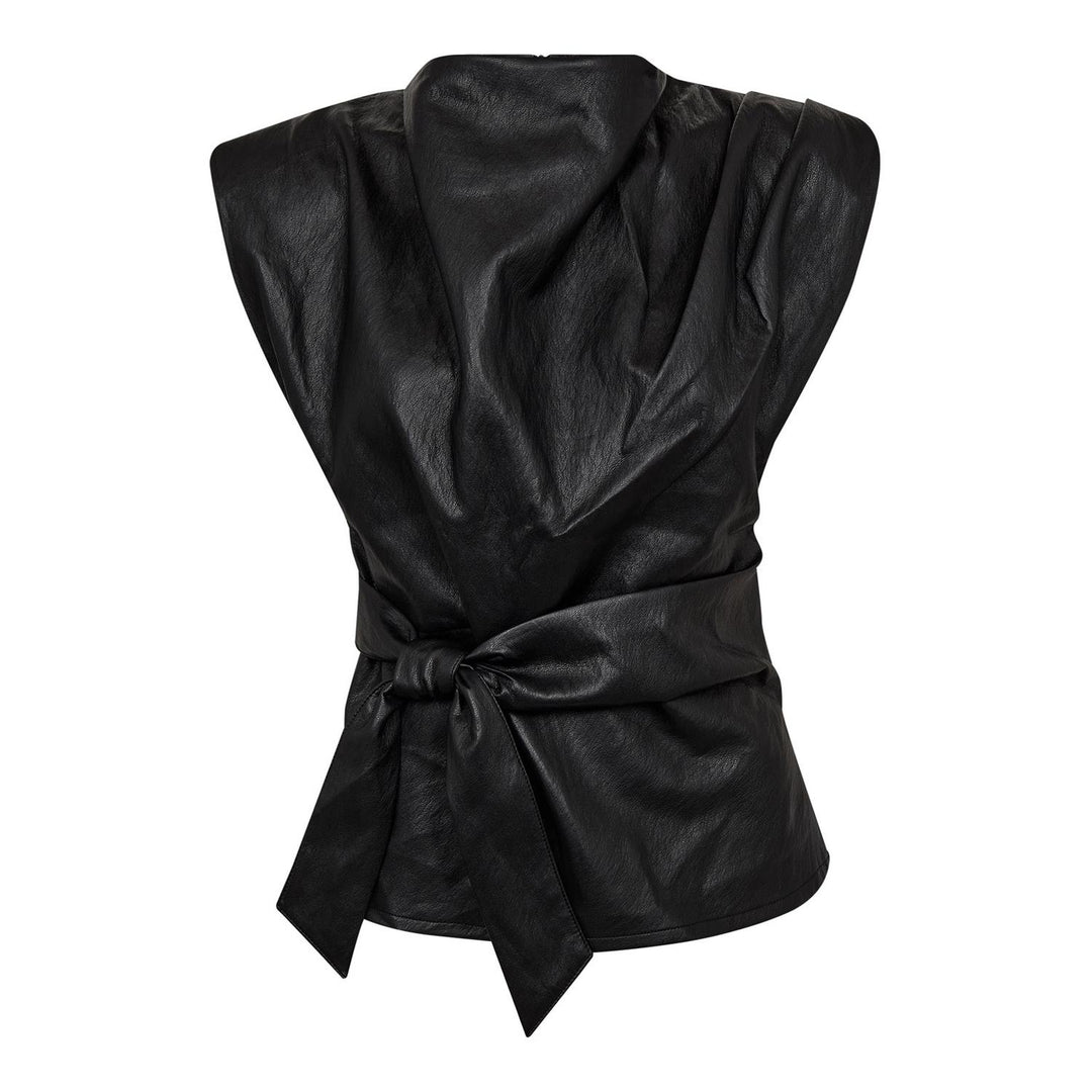 Gitt Pleat Top - Black