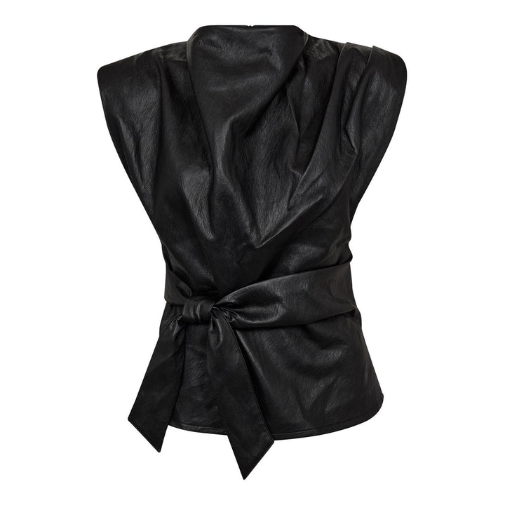 Gitt Pleat Top - Black