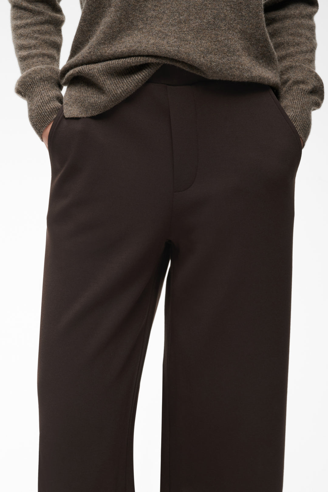 GINCETTE CROPPED PANT - Chocolate Brown