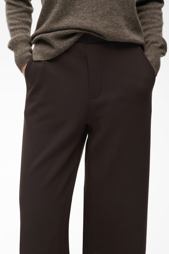 GINCETTE CROPPED PANT - Chocolate Brown
