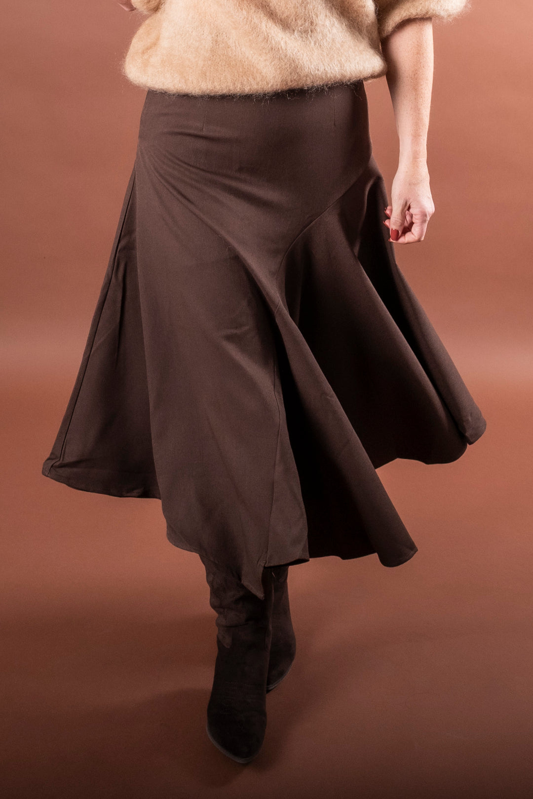 Asymmetric Skirt - Choco