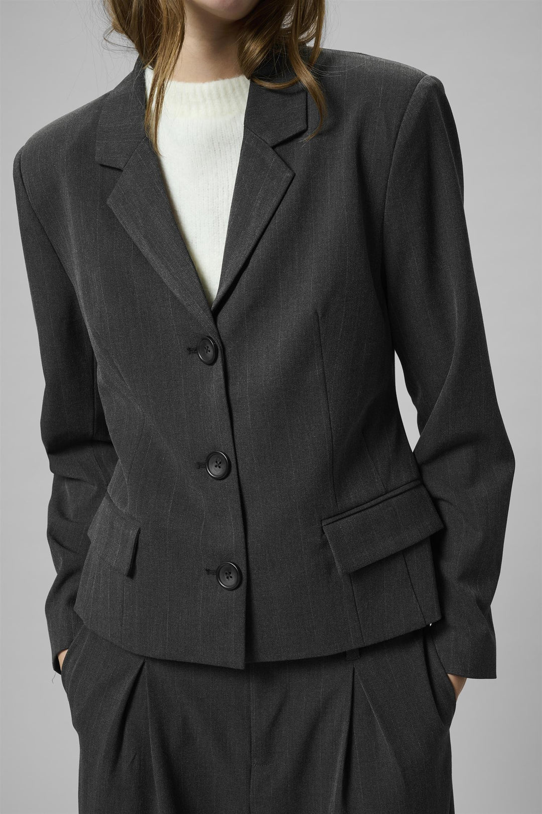 Luna Shaped Blazer - Asphalt