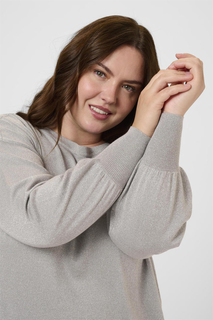 KCregitta Knit Pullover - Grey silver metallic