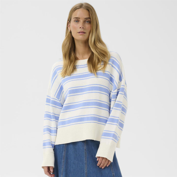 Serafine Pullover - Hydrangea Trio Stripe