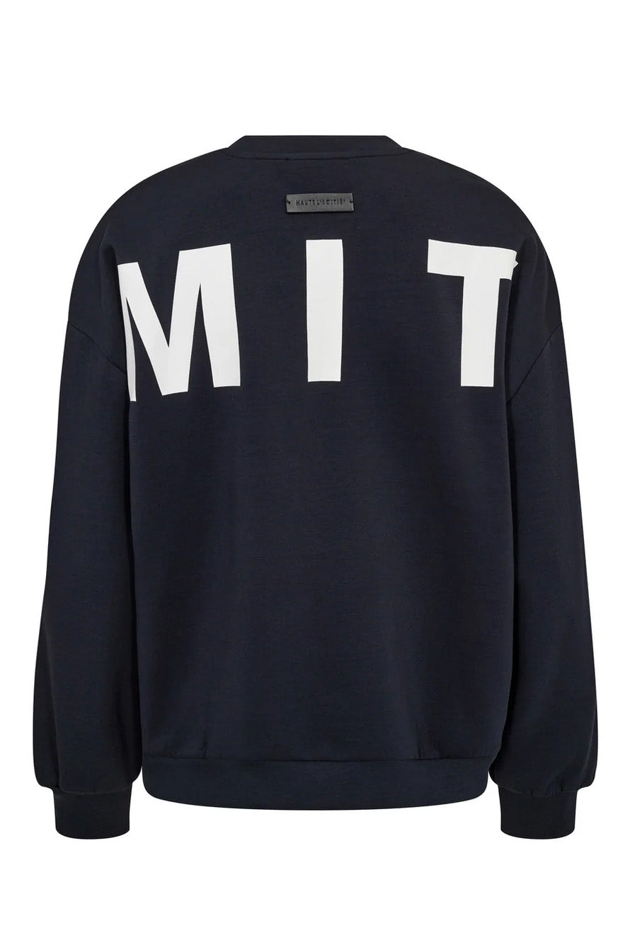 Maxi Split Logo Sweat - Navy