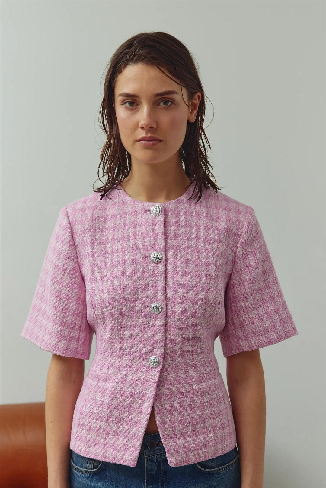 Kasaundra Blazer - Baby Pink