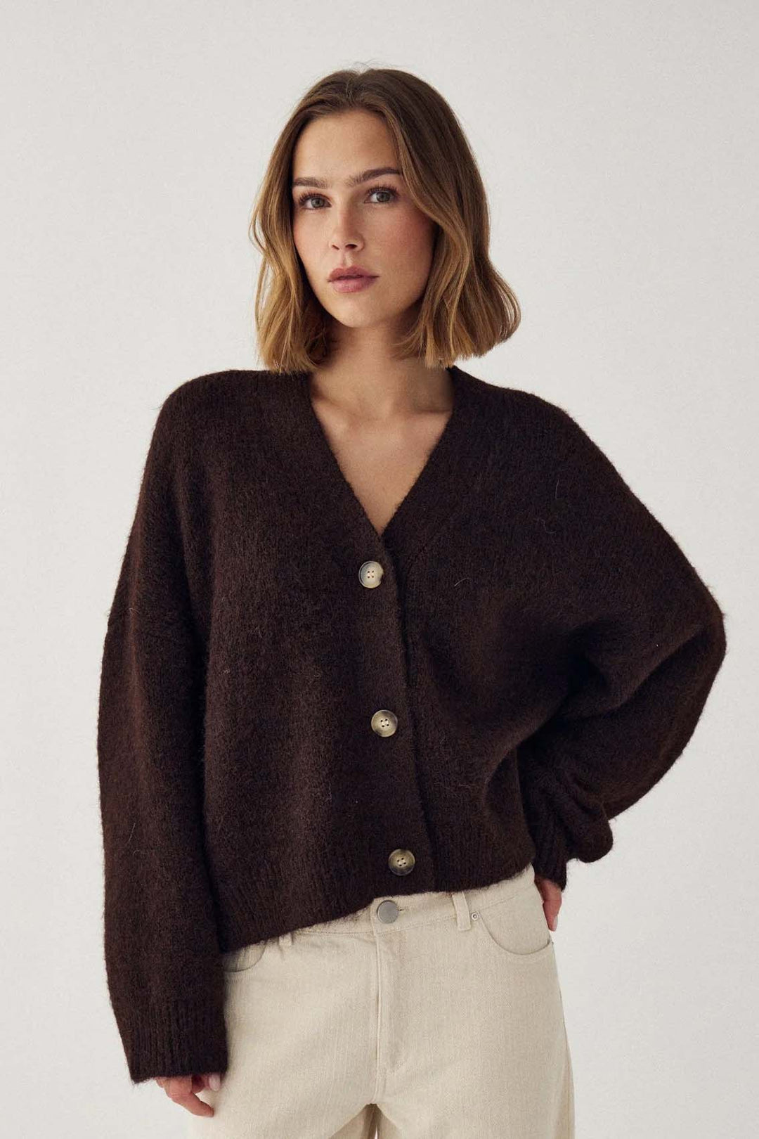 Laiana Knit Cardigan - Chocolate