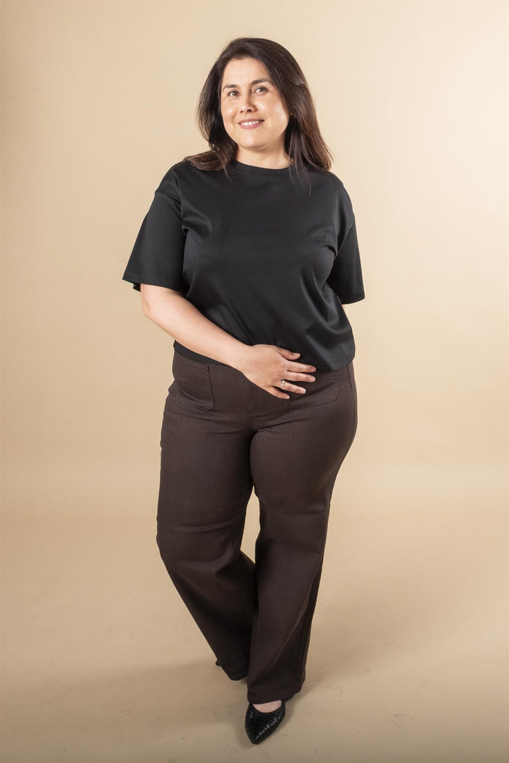 KAbrook HighWaist Regular Fit Jeans - Coffee Bean