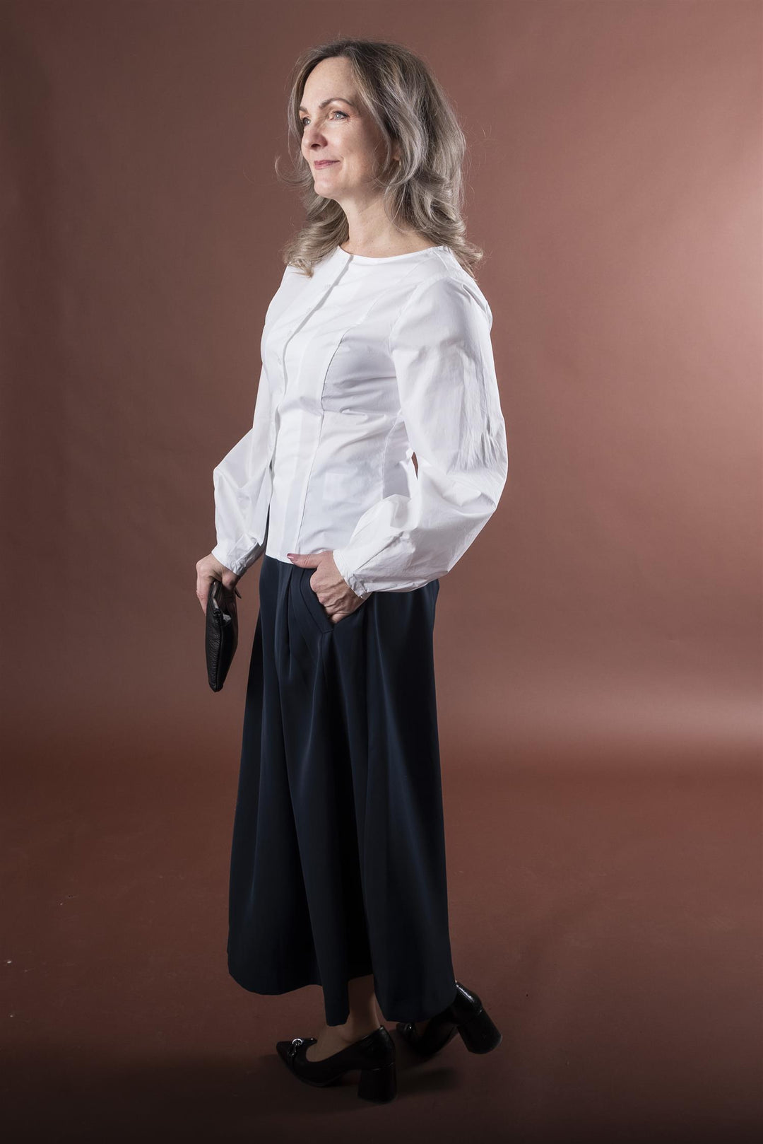 Anya Pleat Skirt - Navy