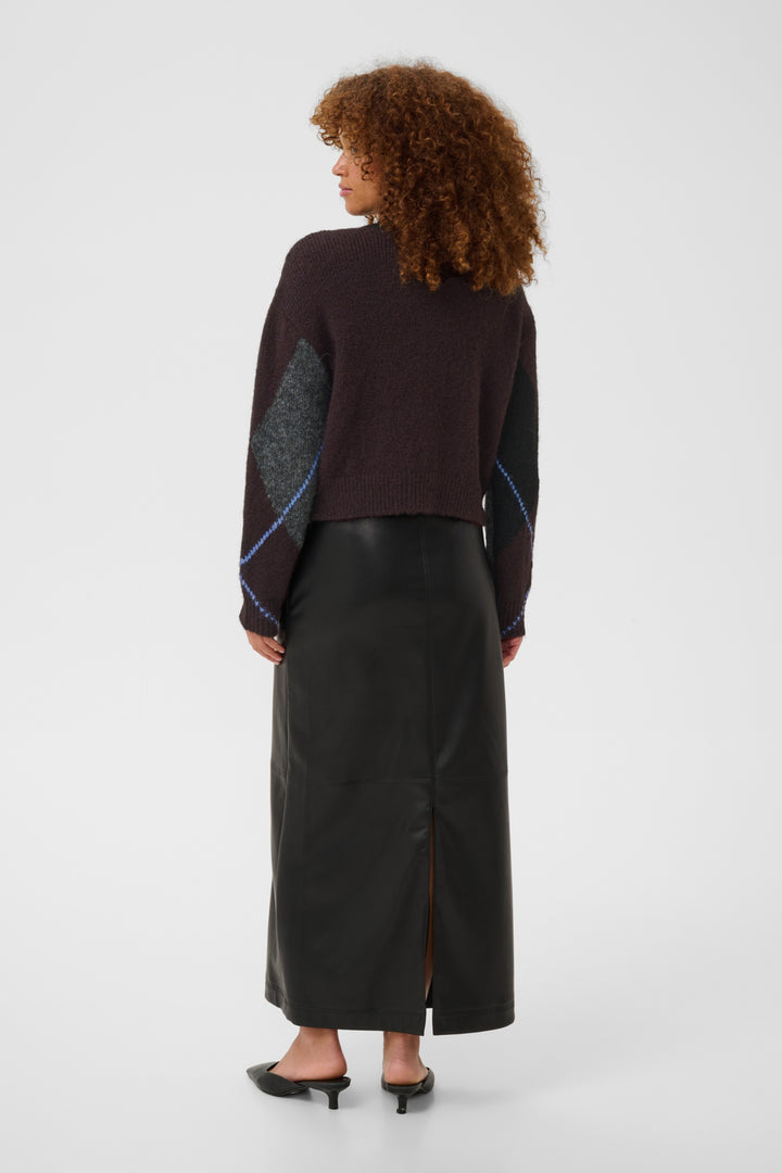 KAgrith Knit Pullover - Dark grey melange / Fudge