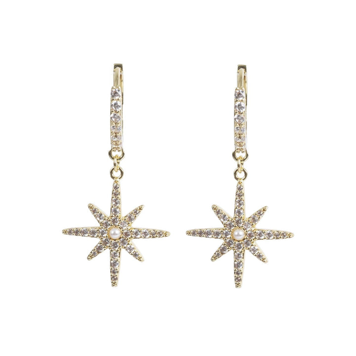 Stella Hoops Earring by Tone Damli - Gold/Crystal