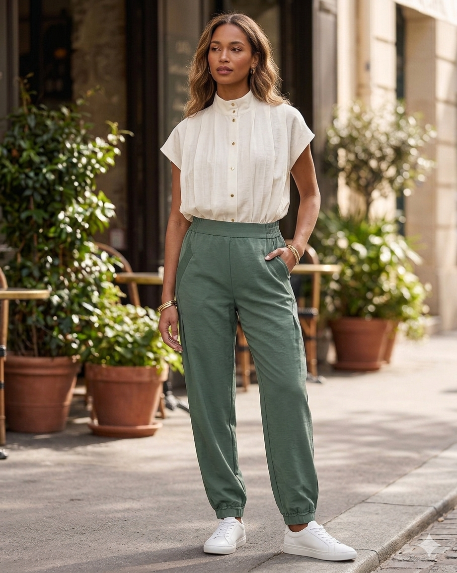 MollieGO Pants - Dusty Green