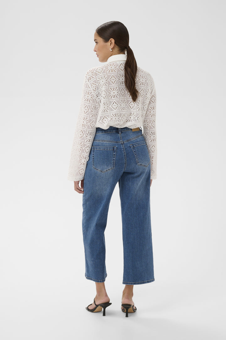 KAbrook Cropped HighWaist Jeans - Medium blue denim