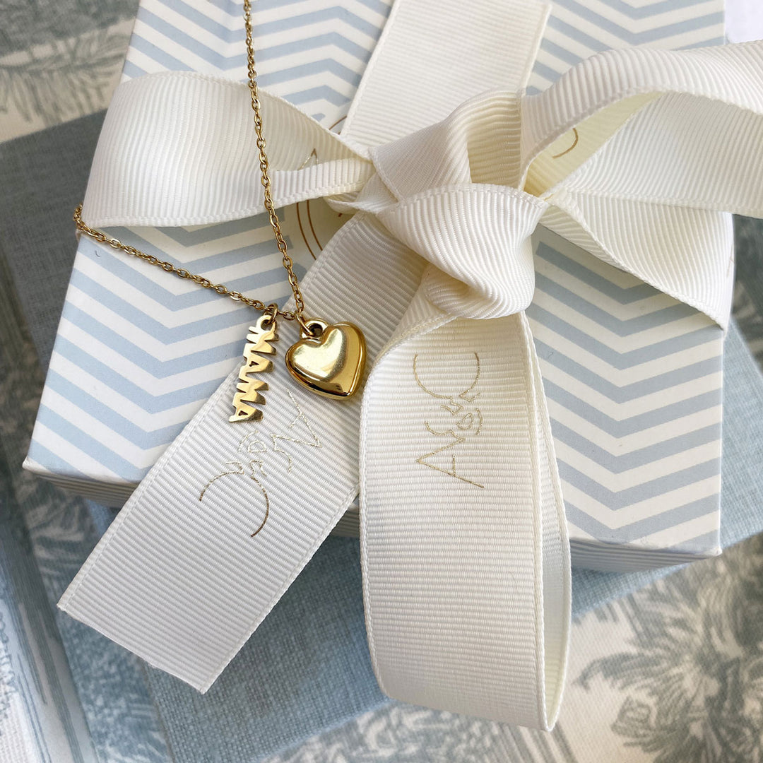 Mum Steel Necklace - Gold