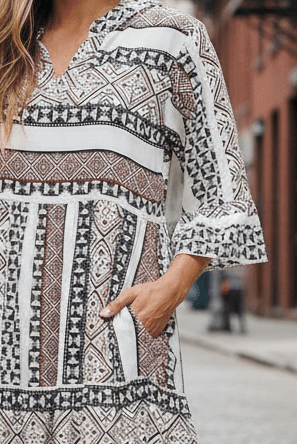 Malani Willow Maxidress - Offwhite/Brown
