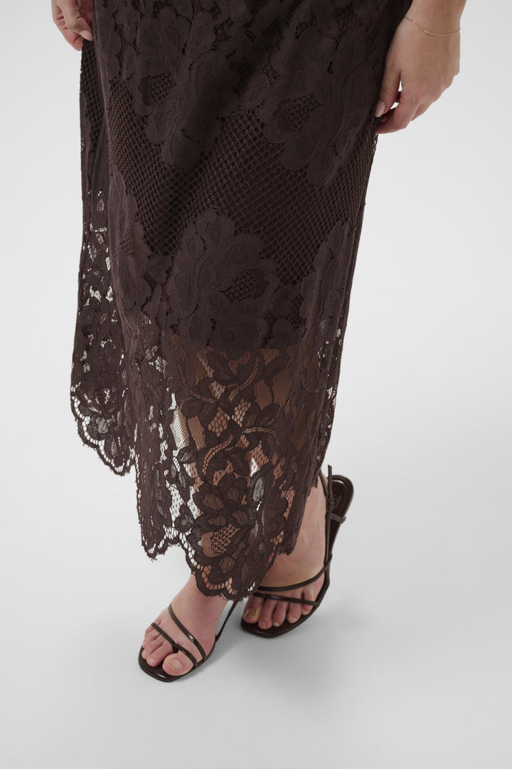 KCcarley Lace Skirt - Coffee Bean