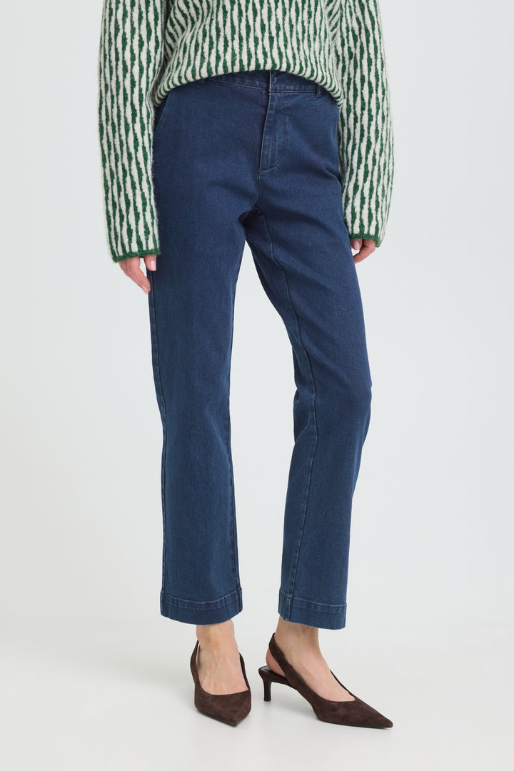 BYKAFKA DIXI STRAIGHT JEANS - Mid Blue Denim