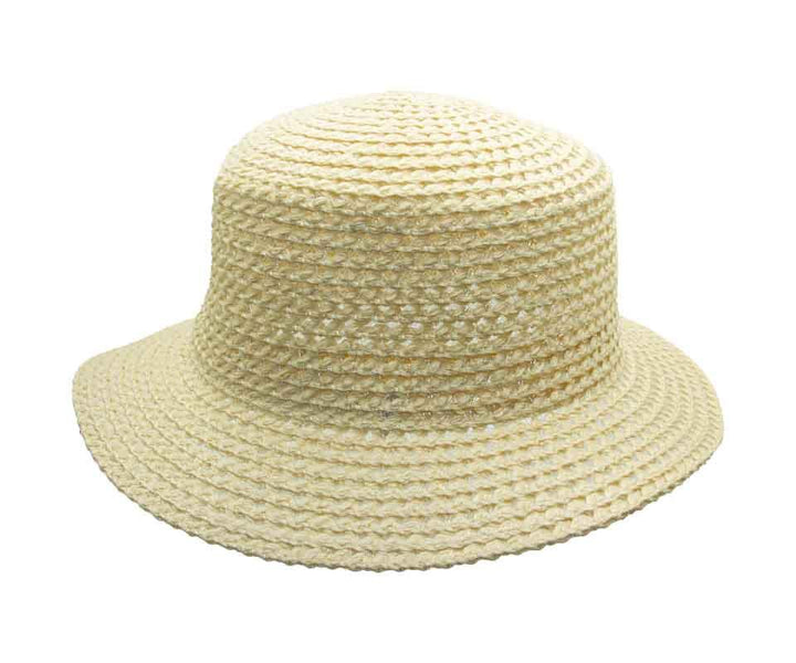 Hatt "Summer" flat topp myk - Offwhite