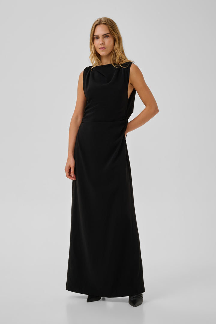 Mille Waterfall Dress - Black