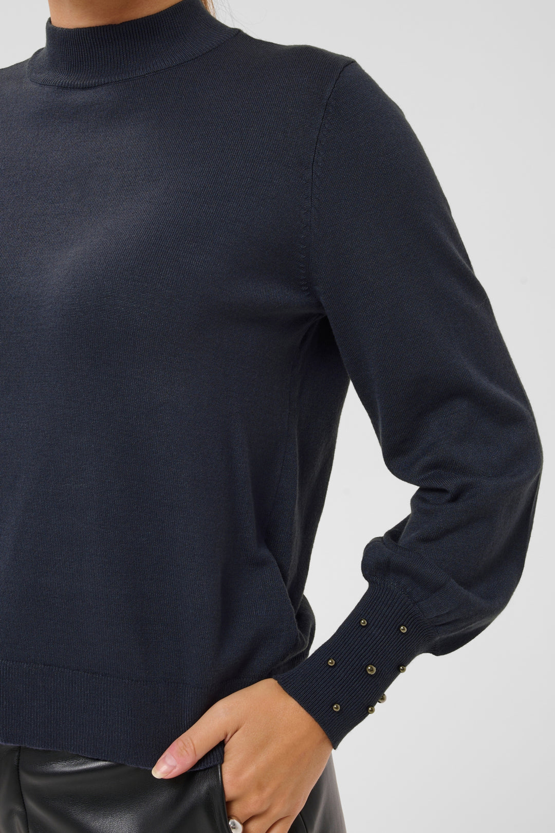 KAlizza Beaded Cuff Pullover - Graphite