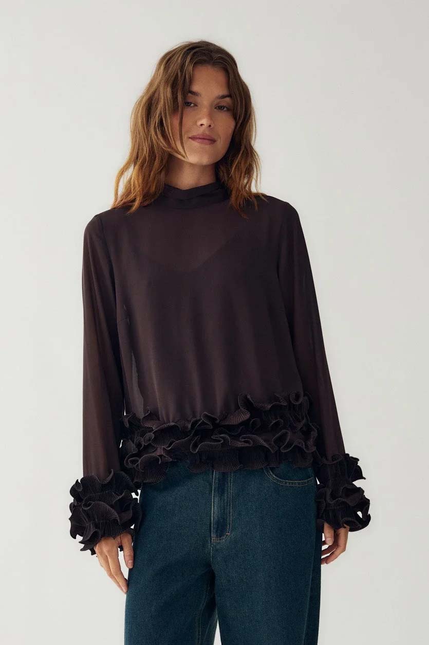 Latanietta Blouse - Brown