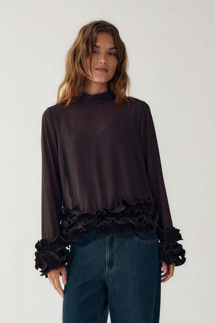 Latanietta Blouse - Brown