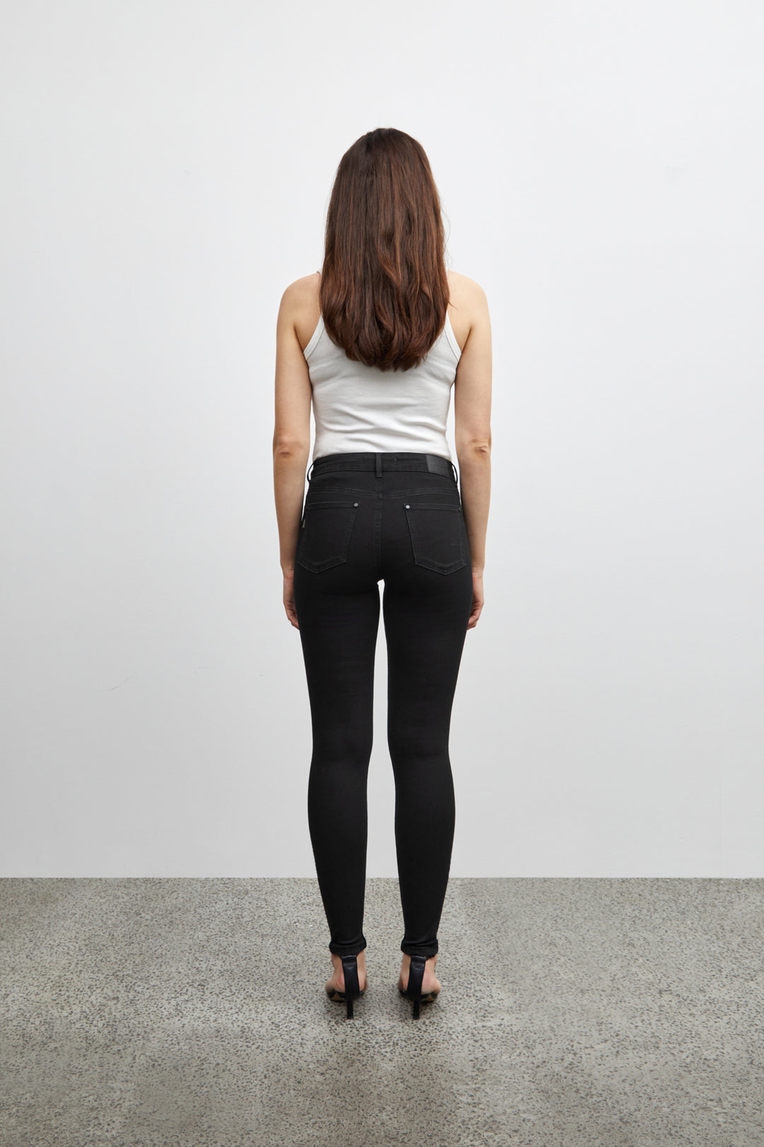 PZEMMELINA HighWaist Jeans Skinny Leg - Black Denim