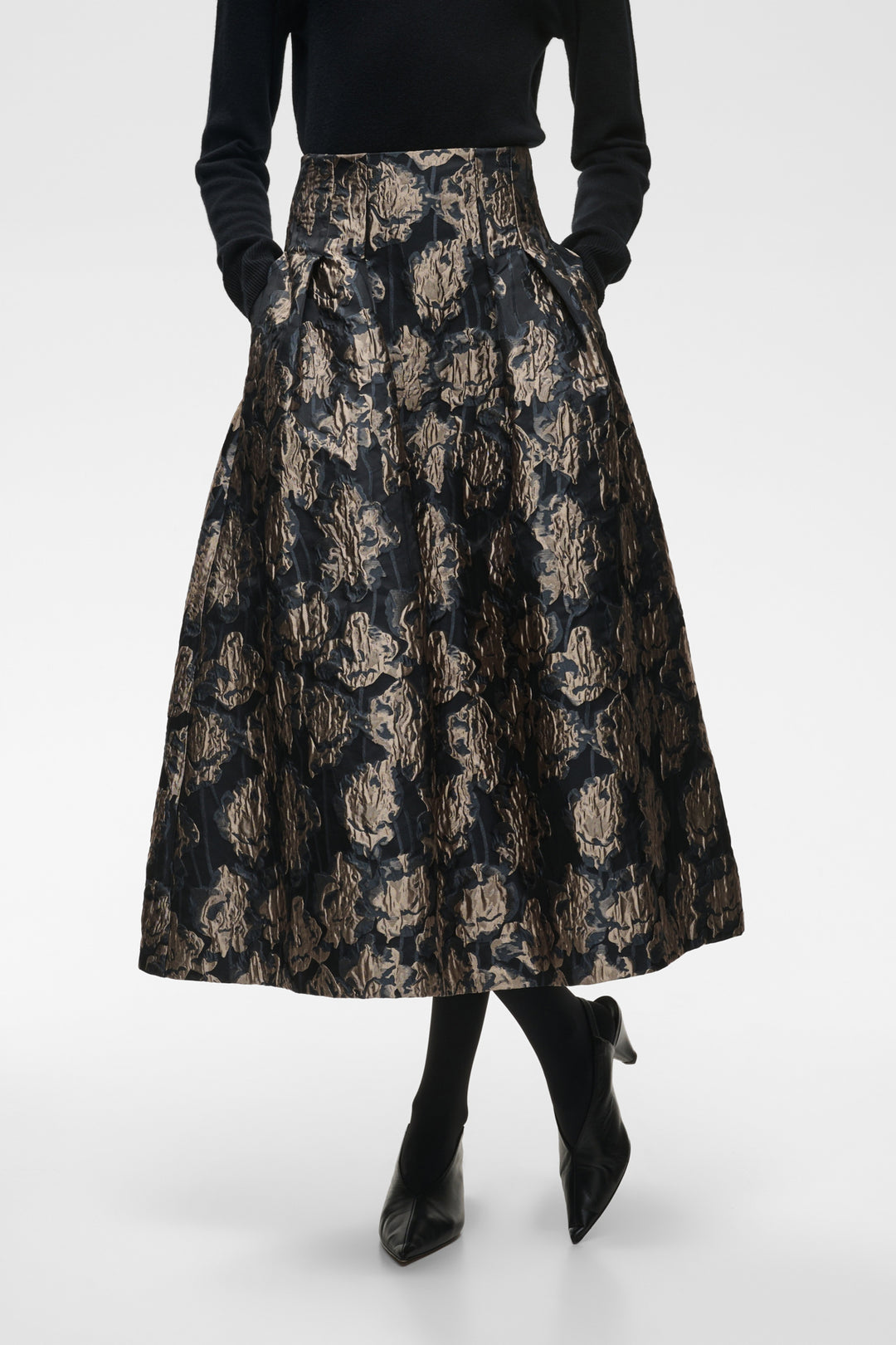 YANCIE SKIRT - FLOWER JACQUARD