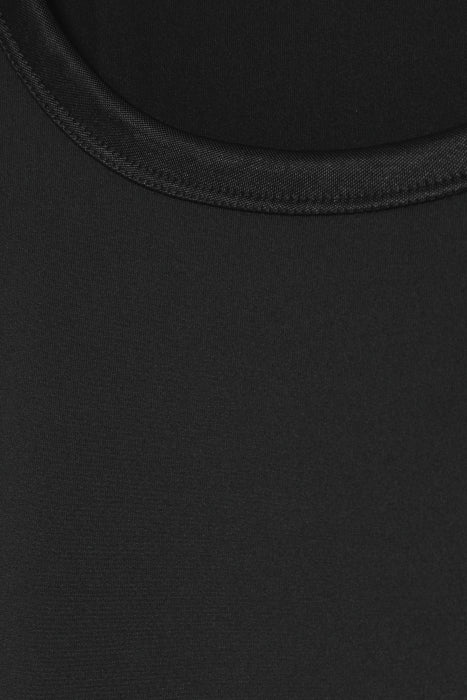 Iane Basic Singlet w/Sateen - Black