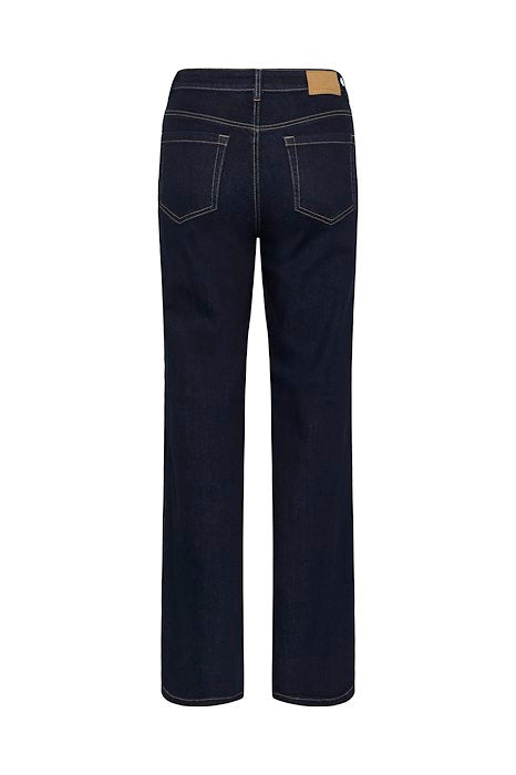 KAbrook HighWaist Reg Fit Jeans - Dark blue unwashed denim