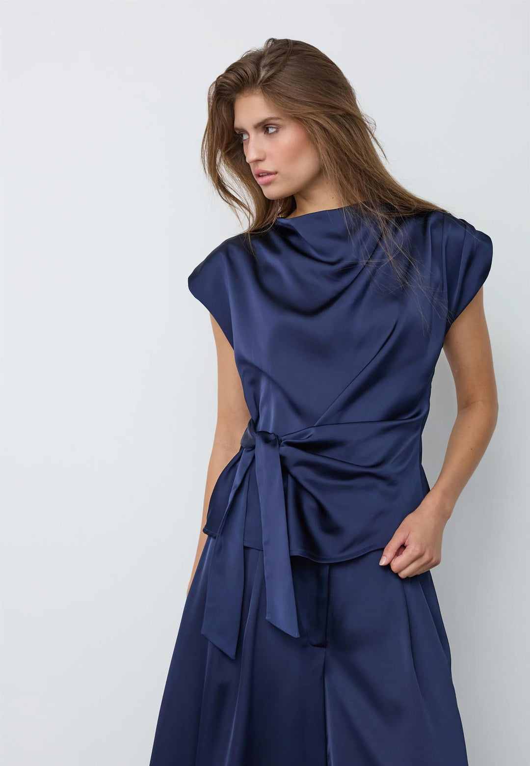 SafiraCC Pleat Top - Black