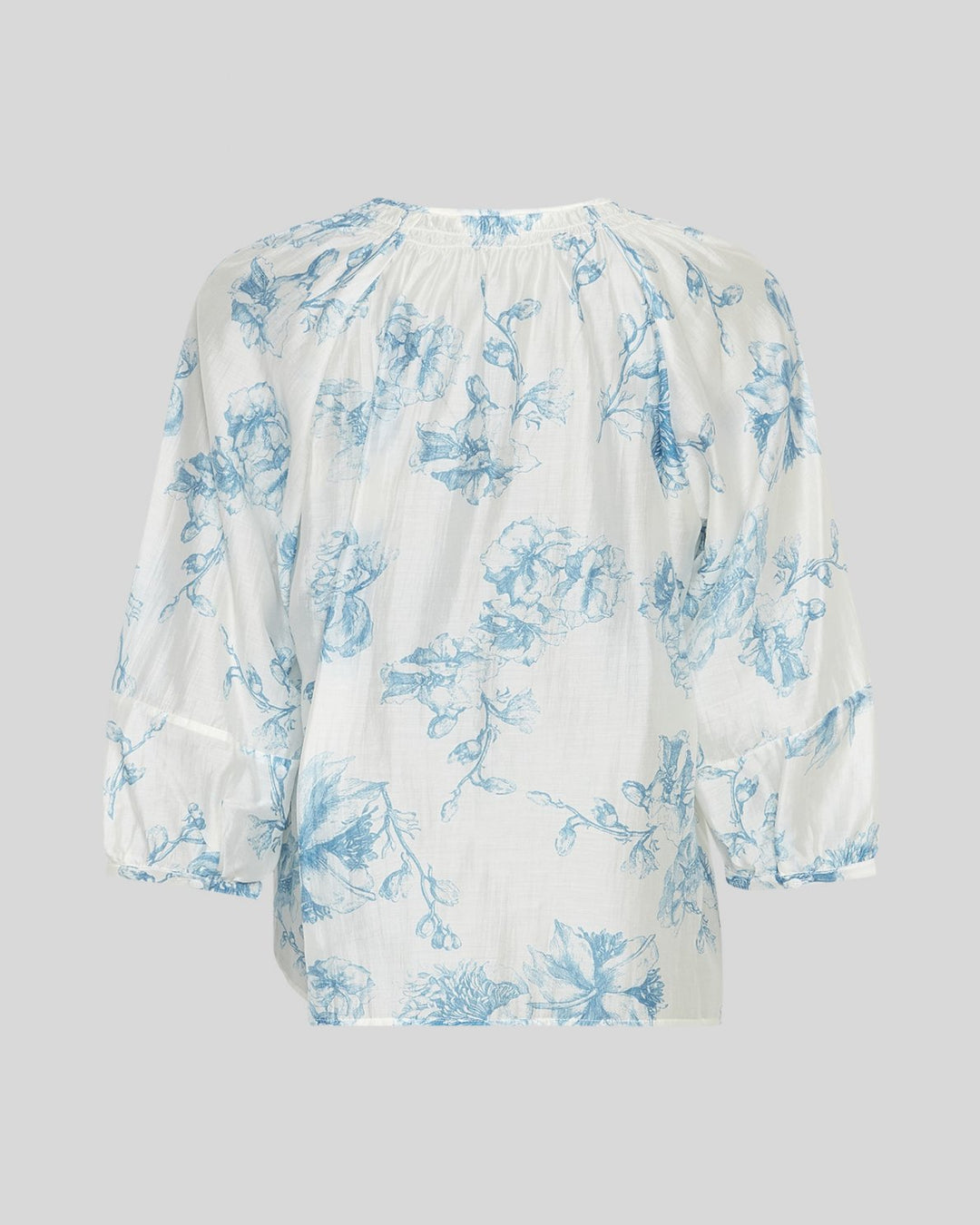 Evangelina Top - Blue Flower