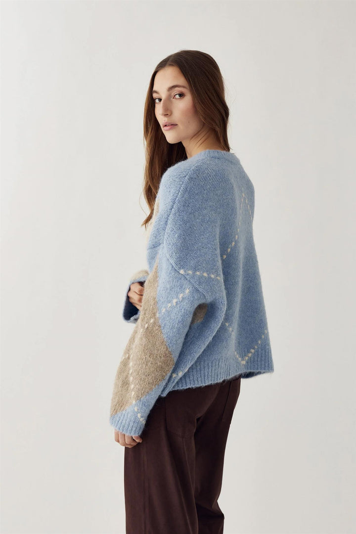 Lai Knit Pullover - Sky Blue Mix