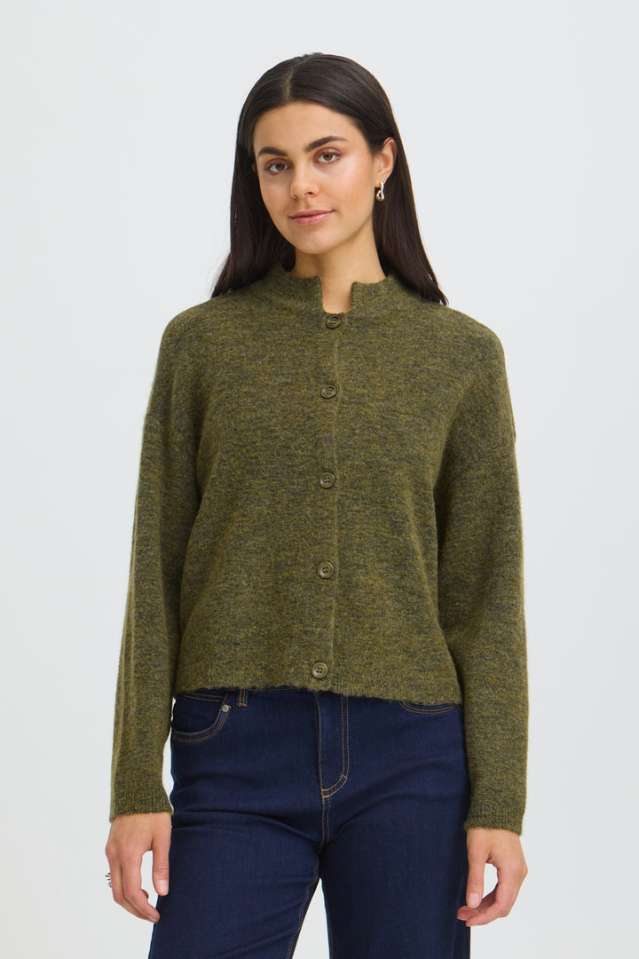 FRSANNY Cardigan - Fir Green Melange