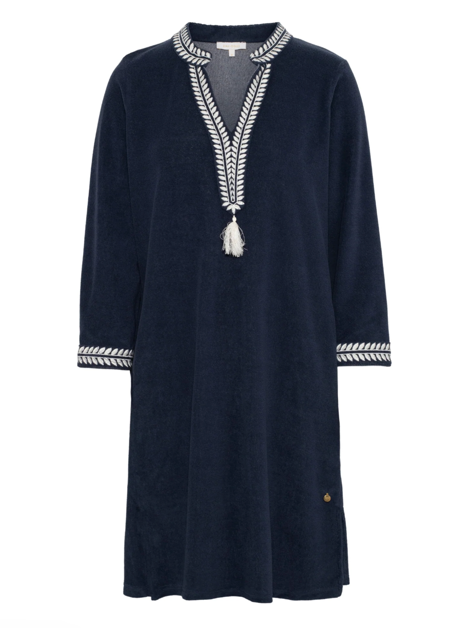 Kaftan Short Dress - Navy