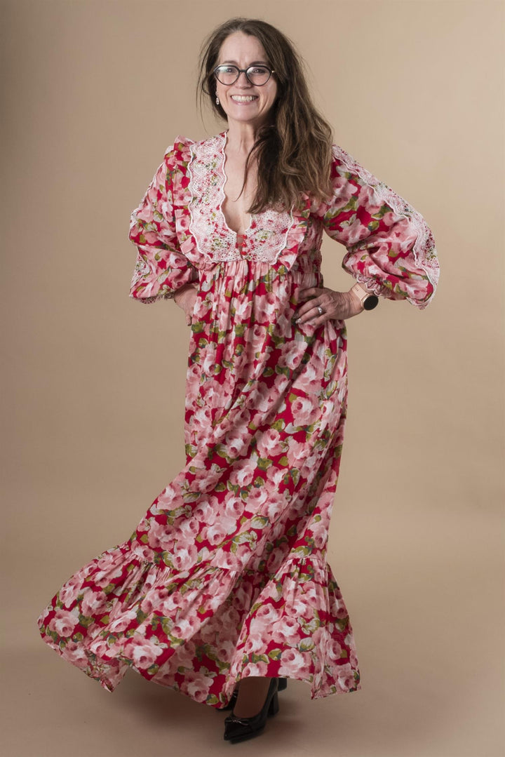 Cotton Slub Maxi Dress - Romance