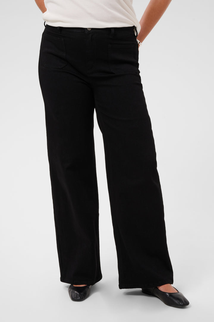 KCbrookie Wide Full Lenght Jeans - Black Deep