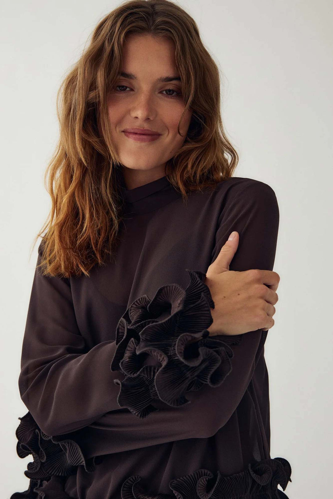 Latanietta Blouse - Brown